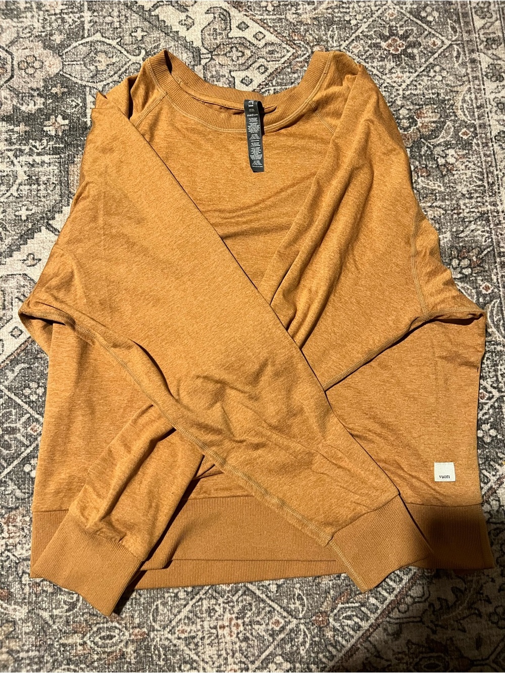 Vuori Scoopneck Pullover Sweater in Mustard